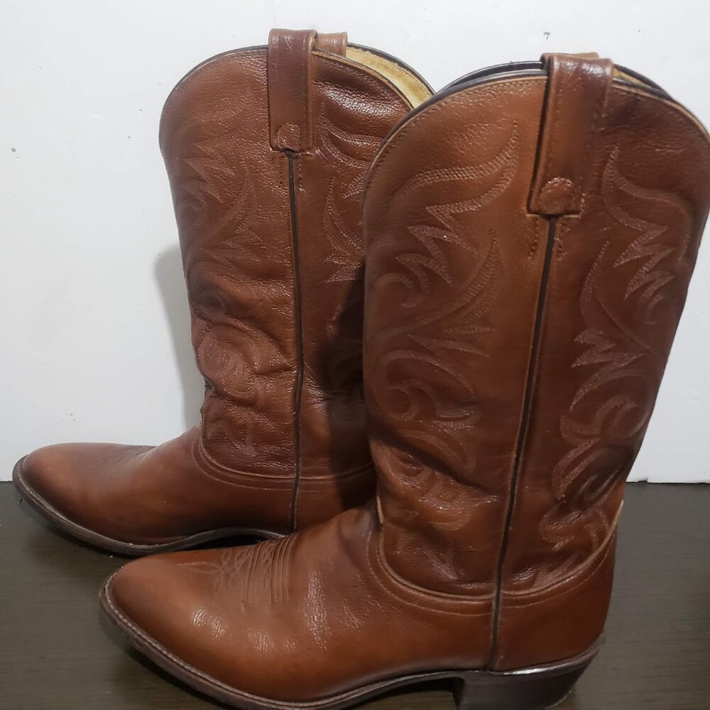 J. Chisholm 70134 Brown Leather Western Men Boots 12В